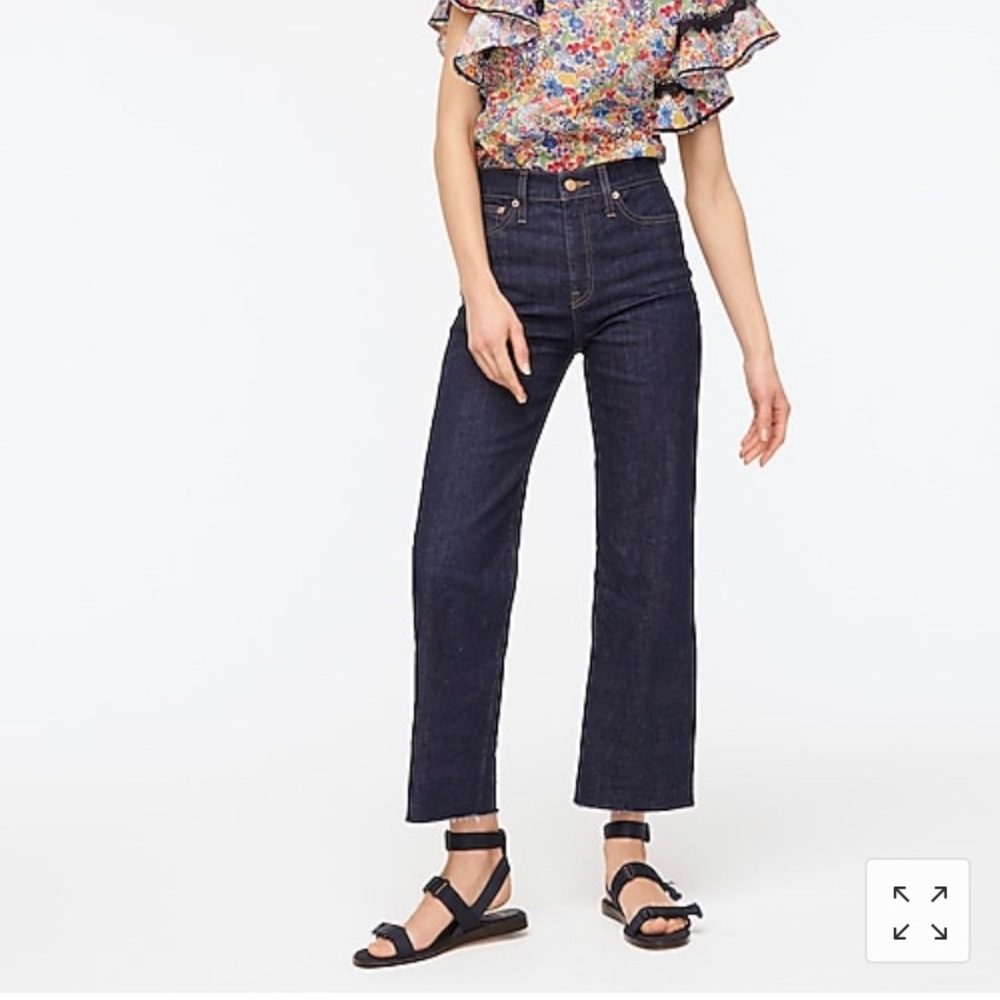 Jcrew slim wide leg crop jeans